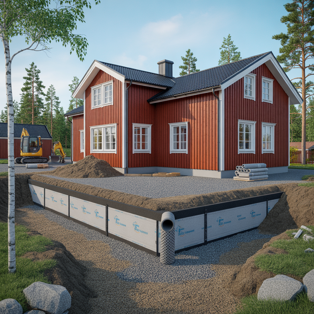 dranering runt huset kostnad metodval och tidsatgang