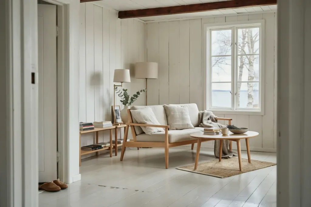 ombyggnad av sommarvilla med nytt vardagsrum i ljunghusen