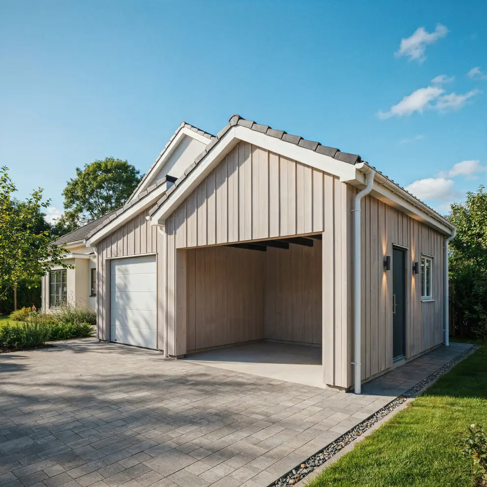 bygga garage carport med forrad skane