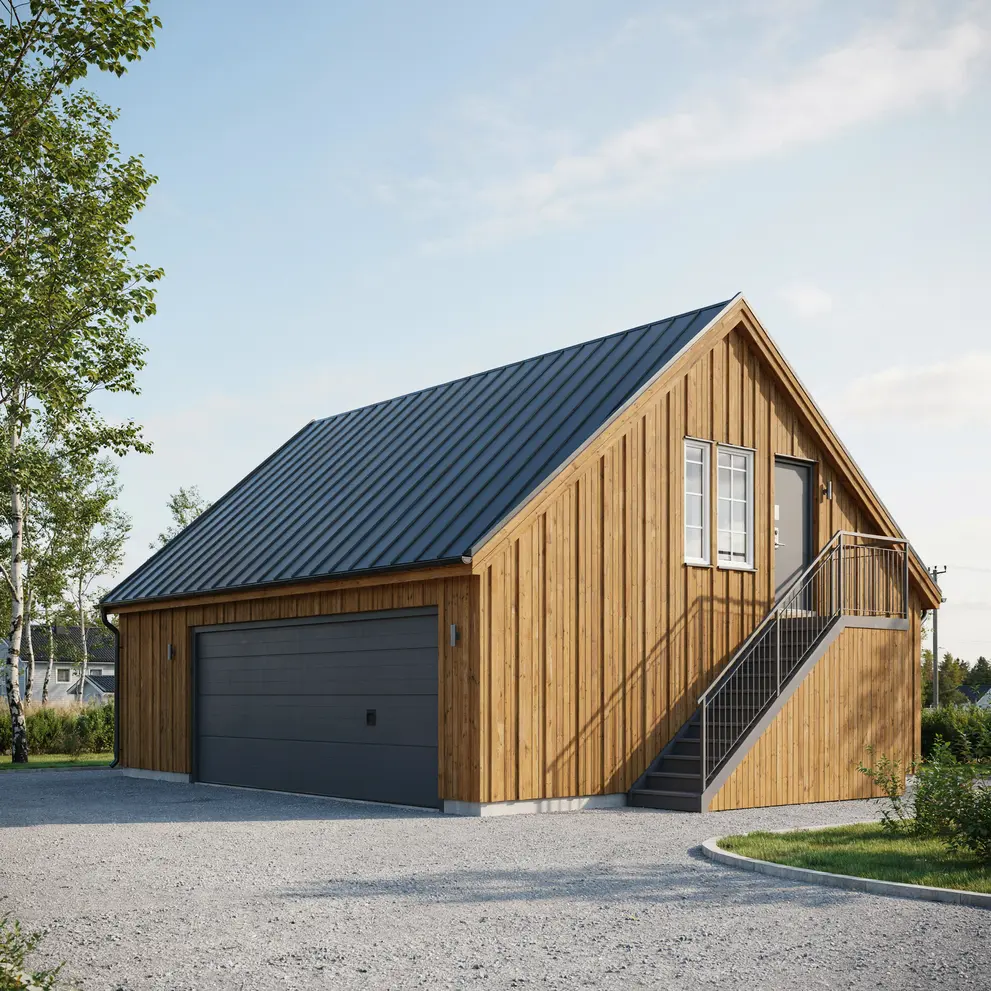 bygga garage med overvaning bodel skane