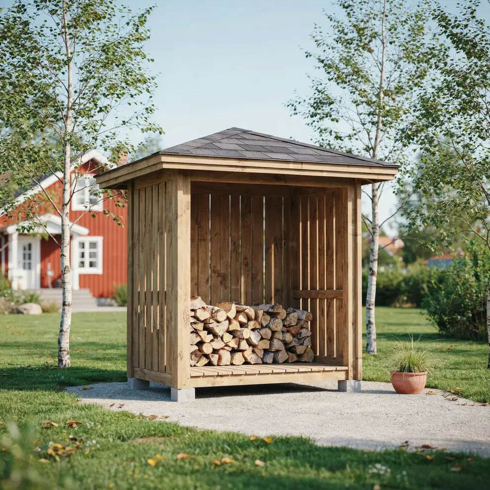 bygga vedbod vedstuga skane
